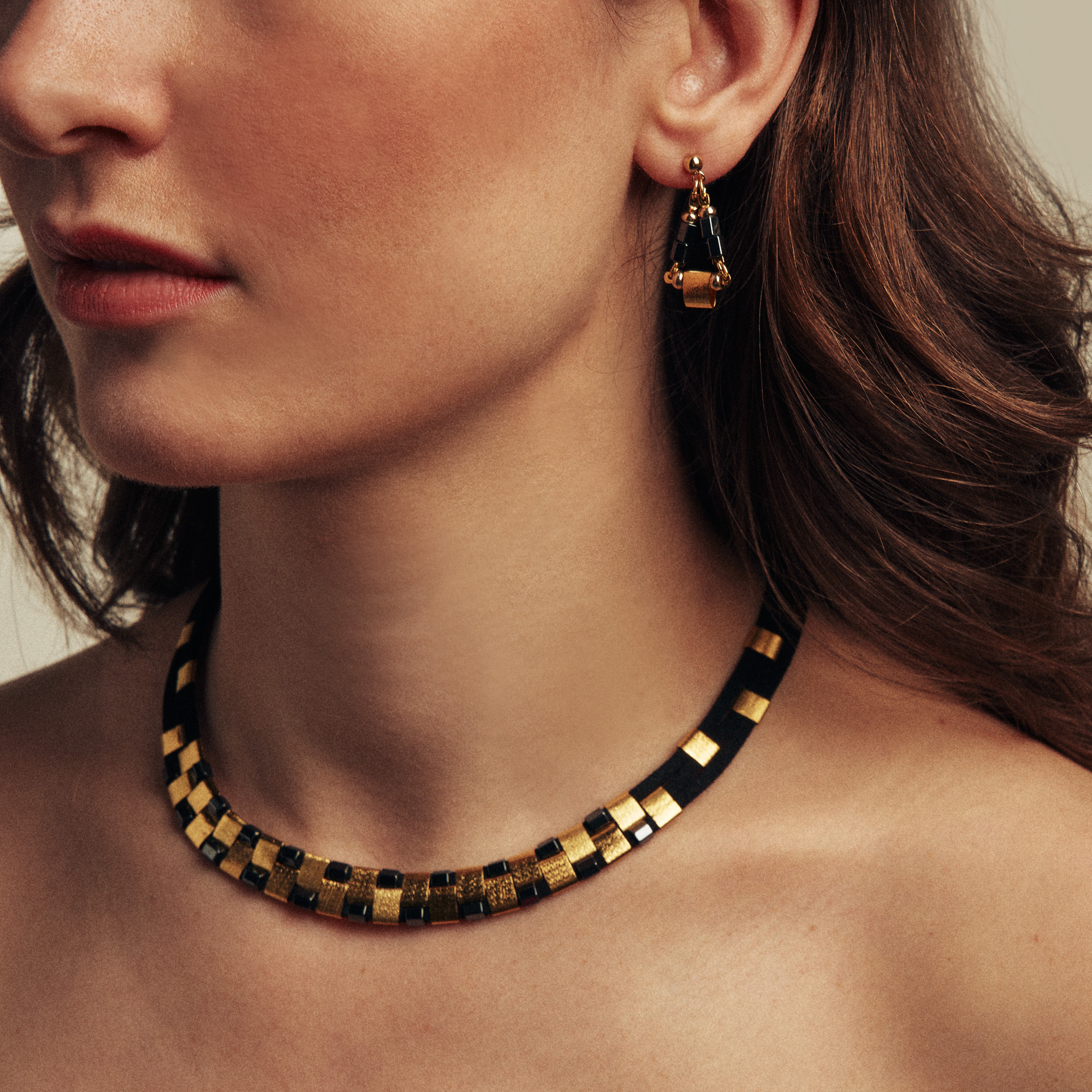 Handmade Earrings with Hematites - Image 3