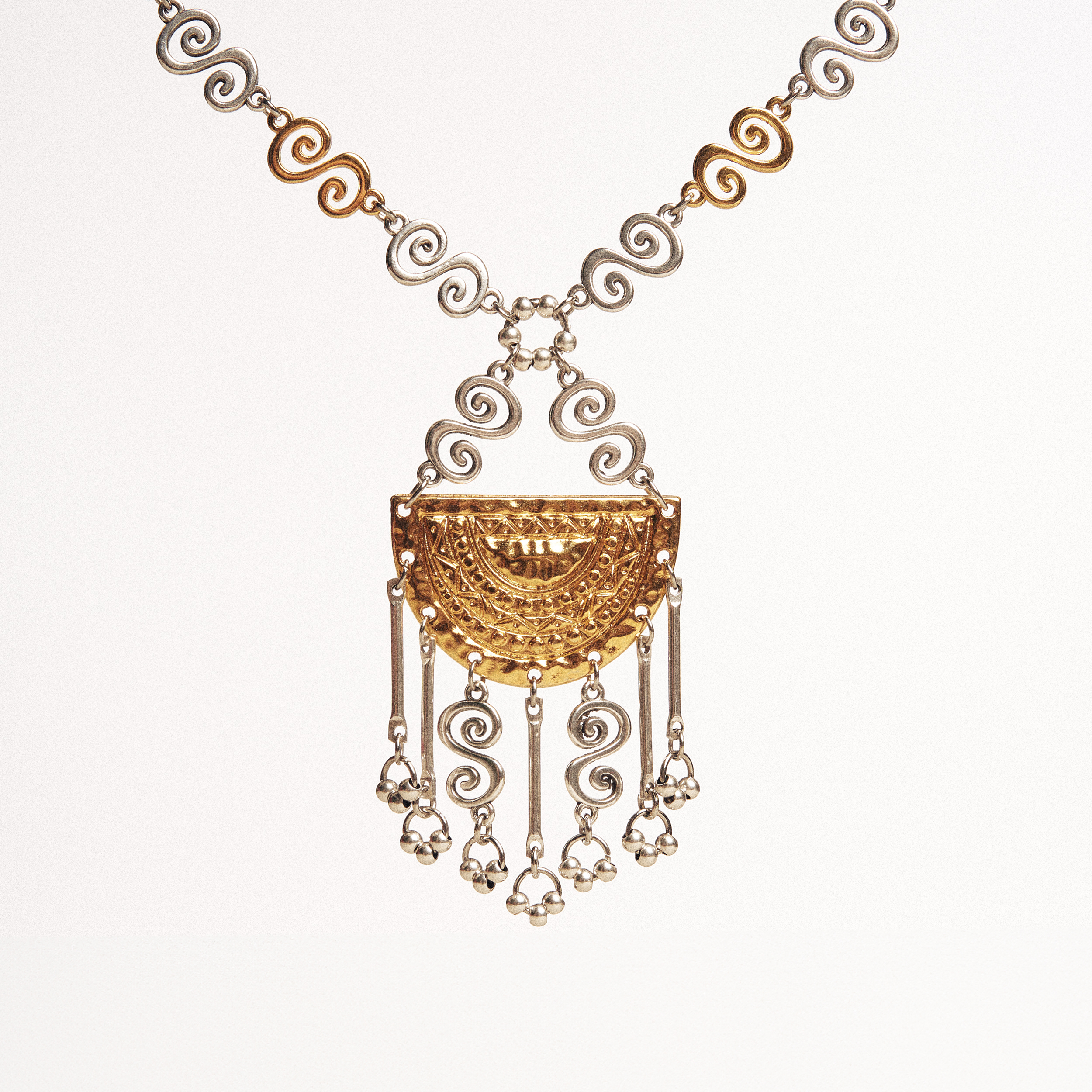 S-Shaped Gold & Silver Neckless