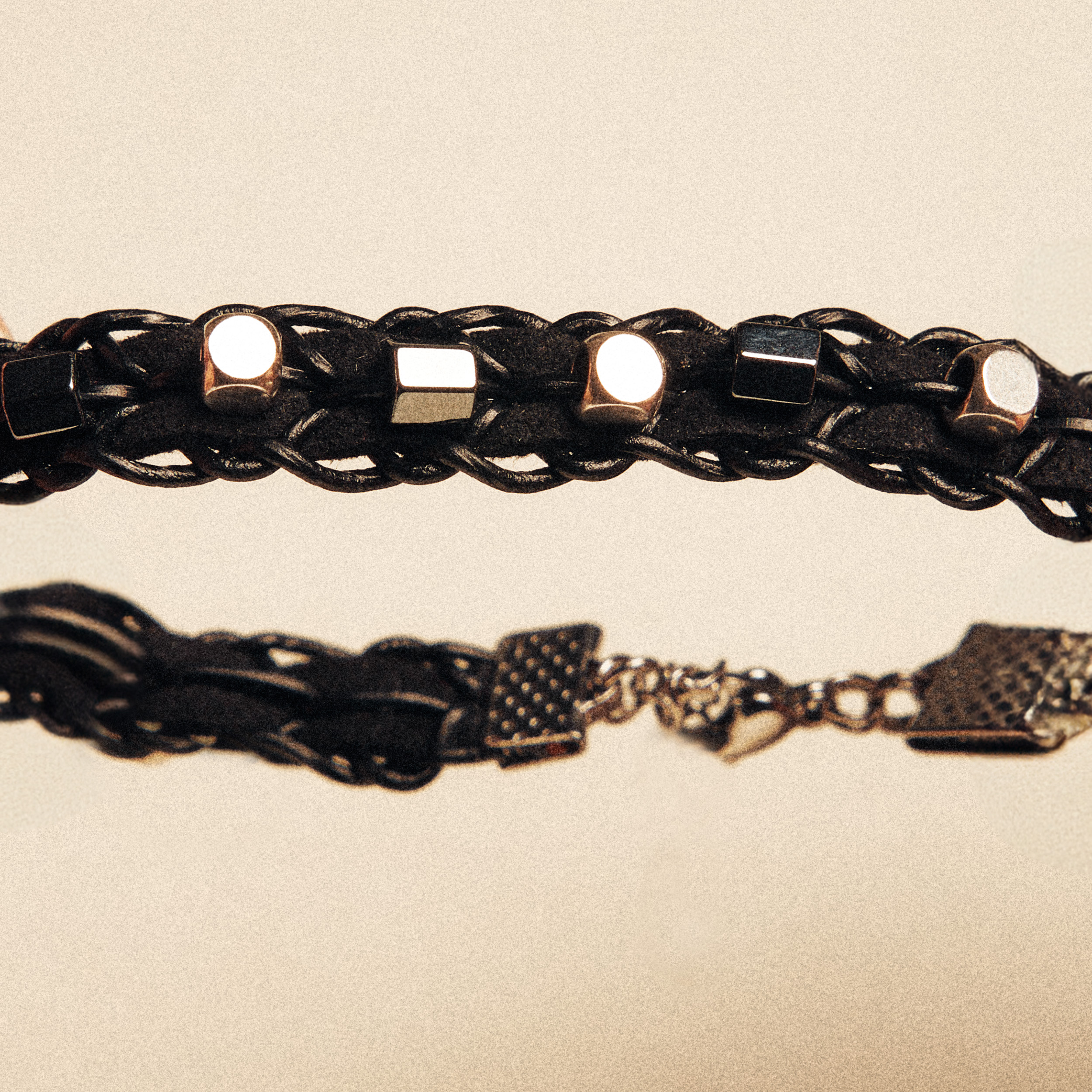 Bracelet with Hematites & Silver Tubes - Image 2