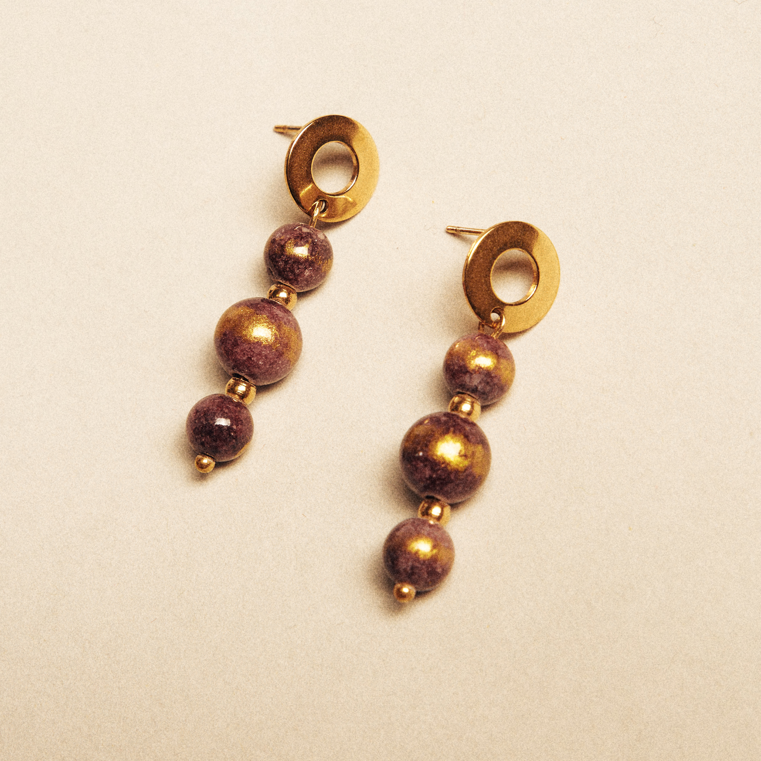 Earrings with Jade