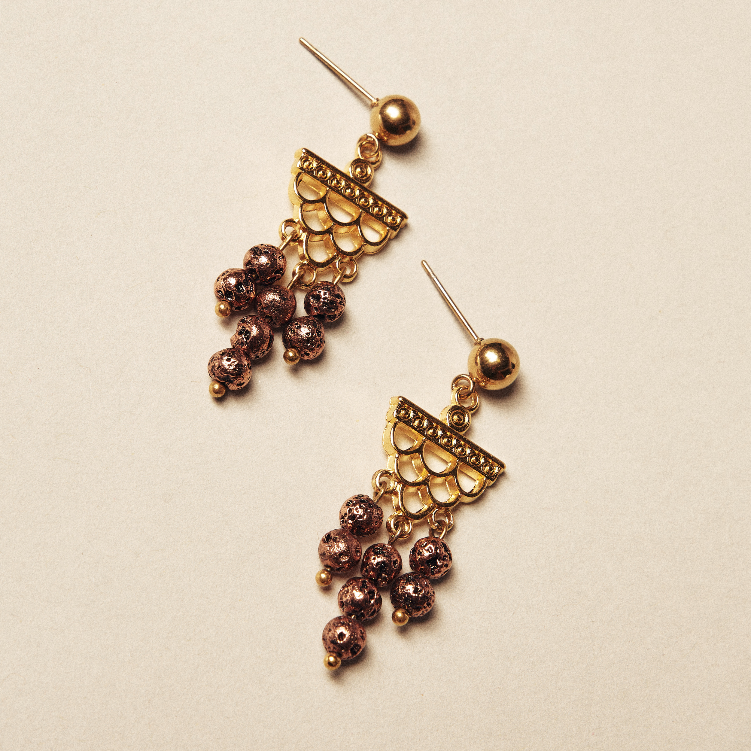 Earrings with Lava