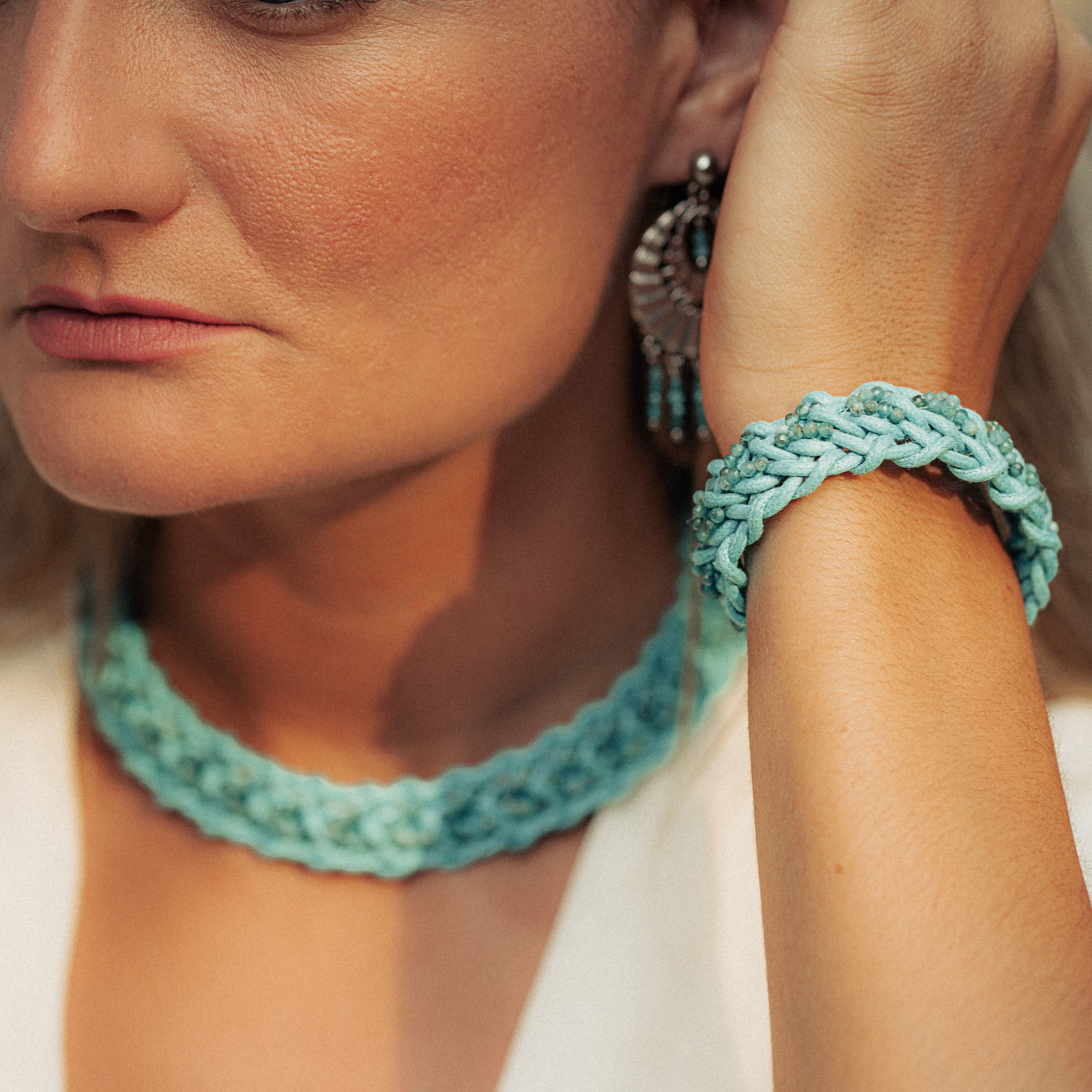 Brachelet with Cord & Apatite - Image 2