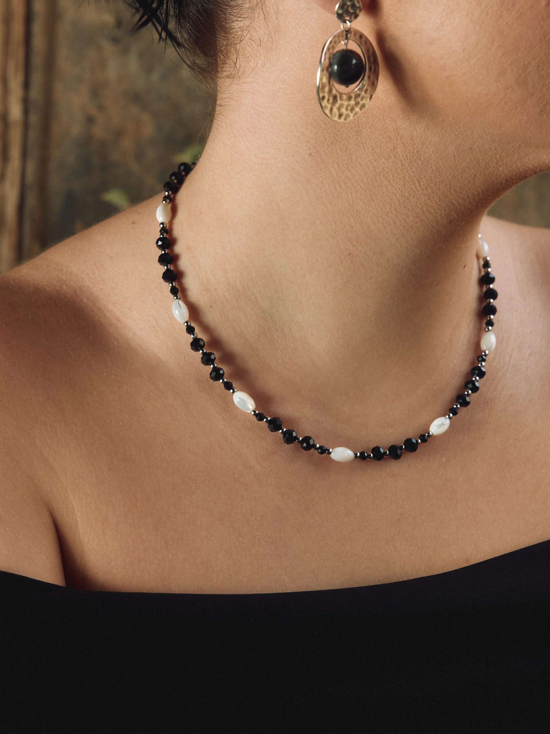 Necklace with Mother of Pearl and Aquamarine - Image 4