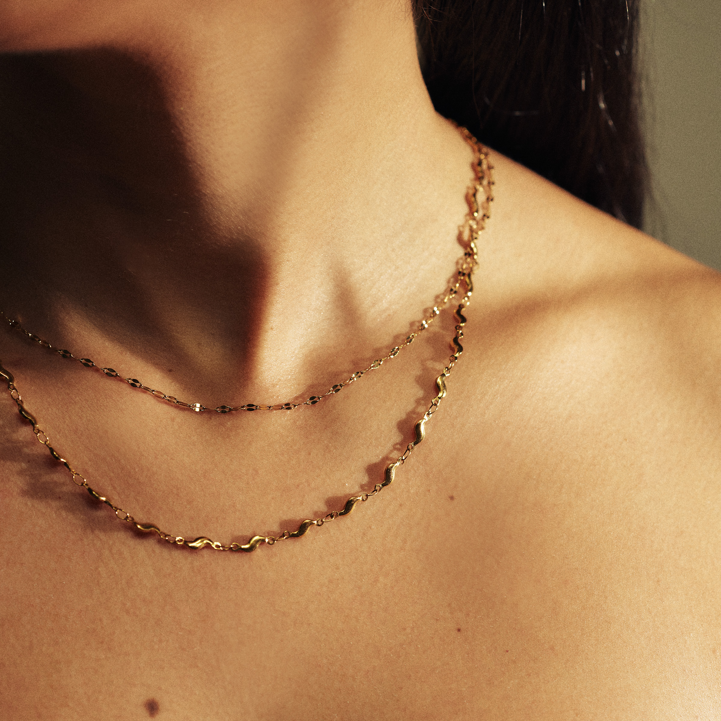 Gold Necklace with Chains - Image 2